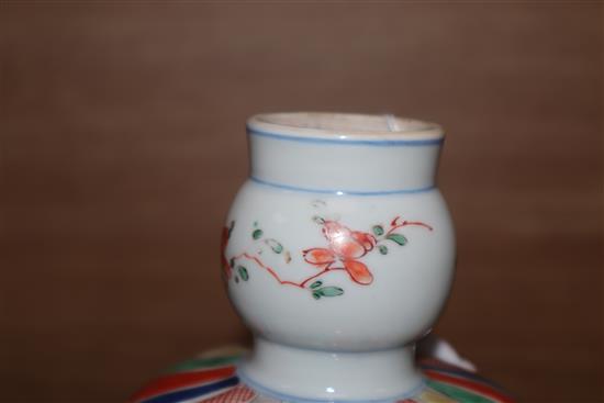 A Chinese Kangxi period wucai vase height 24cm